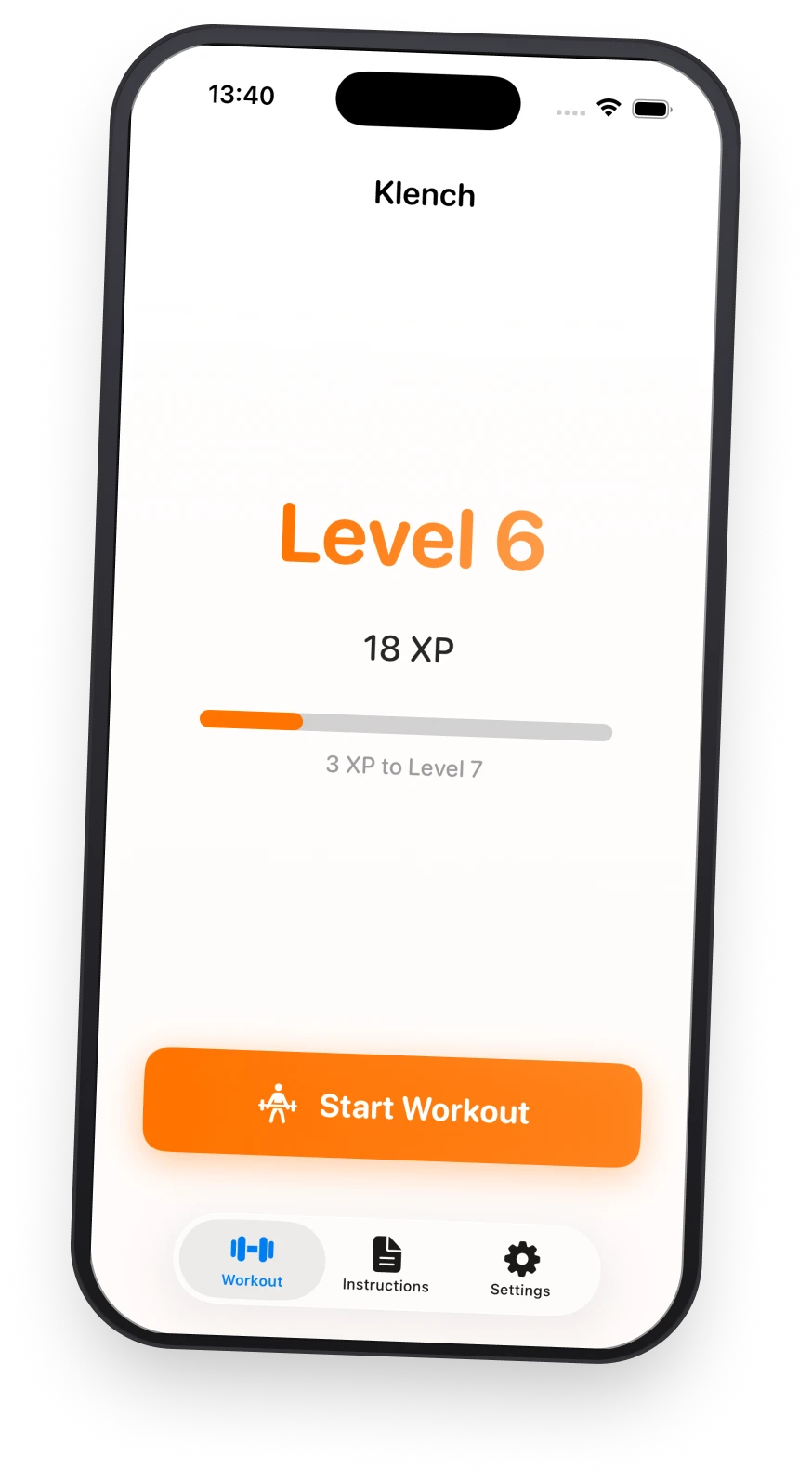 Klench app interface